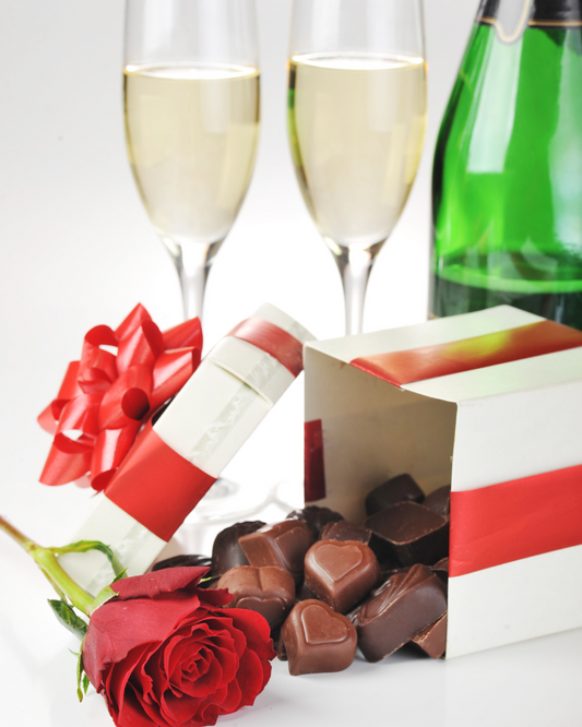Chocolade & bubbels workshop box DATE TIME! (voor 2 personen)